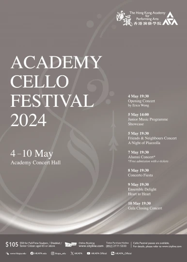 Independent Studies - Academy Cello Festival 2024 Poster Design