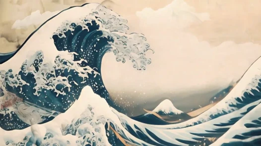 圖片 AI Artwork - Claude Debussy's La Mer and Hokusai Graphic (Independent Studies - Student Work)