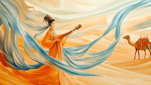 图片 Pipa Piece - Flying Over the Silk Road (Independent Studies - Student Work)