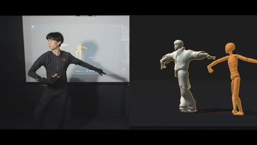 Dance Movements Captured by Motion Capture Suit