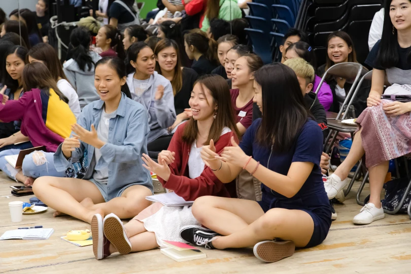 Participating students learnt simple phrases of sign language