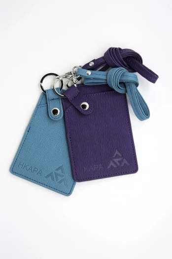 Badge Holder with Flat Lanyard (Purple/Blue)